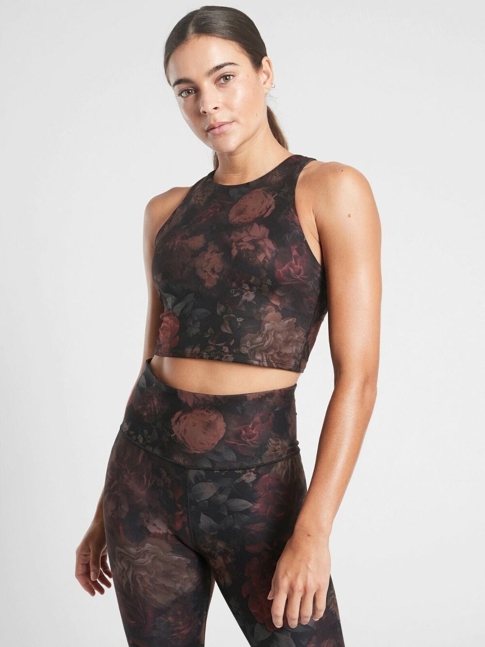 Athleta Conscious Crop Printed A-C, Antoinette Norwegian SIZE XS #531127 A0707H